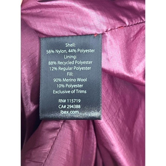 Ibex Taupe Quilted Merino Wool Fill Full Zip Hooded Jacket Women's Size Small - Picture 5 of 10